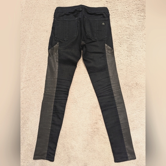 Size 24 rag & bone moto style skinny jeans - Picture 4 of 6